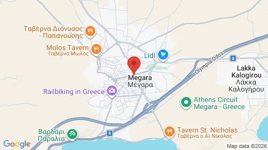 Liikekiinteistöt Vuokrattavana i Megara - Kuva Google Street Viewstä