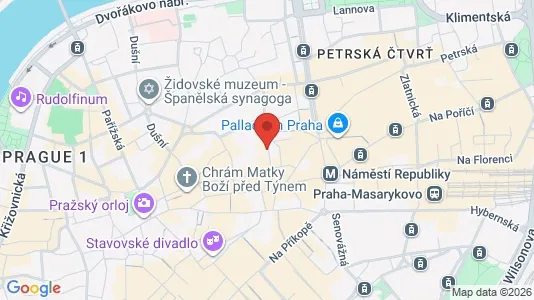 Commercial properties for rent i Prague 1 - kort over placeringen