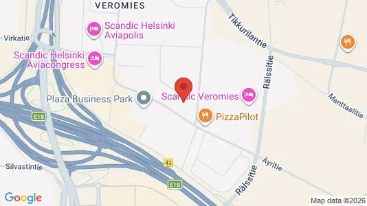 Kantorruimte te huur i Vantaa - kort over placeringen