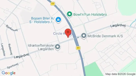 Kontorslokaler för uthyrning i Holstebro - kort over placeringen
