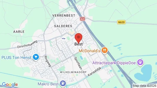 Ladenlokale zur Miete i Best – Foto von Google Street View