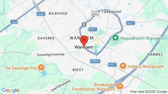 Kaupat Vuokrattavana i Waregem - Kuva Google Street Viewstä