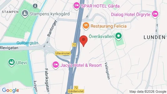 Kontorlokaler til leje i Örgryte-Härlanda - kort over placeringen