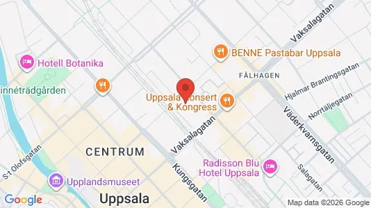 Kantorruimte te huur i Uppsala - kort over placeringen