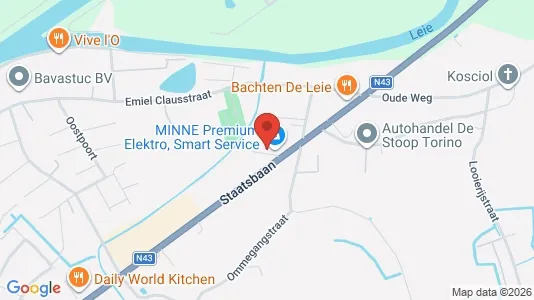 Kontorhoteller til leje i Zulte - kort over placeringen