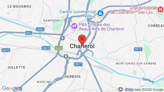 Varastot Vuokrattavana i Charleroi - Kuva Google Street Viewstä