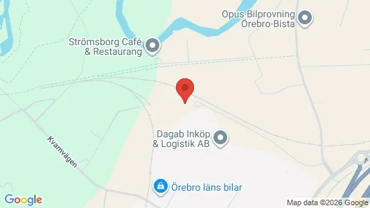 Industrial properties for rent i Örebro - kort over placeringen