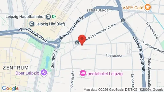 Kontorlokaler til leje i Leipzig - kort over placeringen
