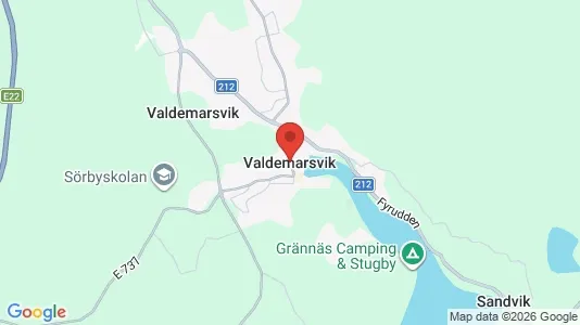 Ladenlokale zur Miete i Valdemarsvik – Foto von Google Street View