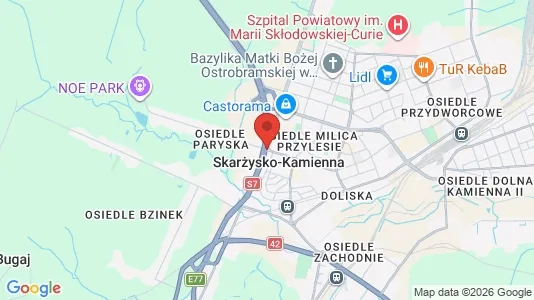 Gewerbeflächen zur Miete i Skarżyski - kort over placeringen
