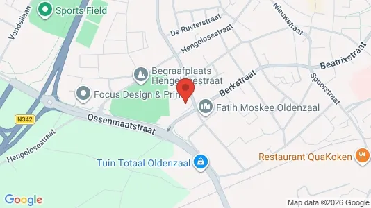 Lokaler til leie i Oldenzaal - kort over placeringen