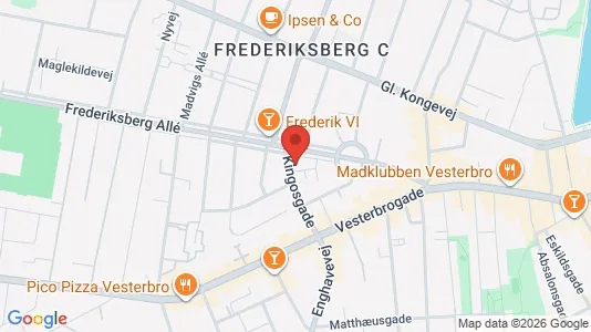 Clinics Vuokrattavana i Frederiksberg C - Kuva Google Street Viewstä