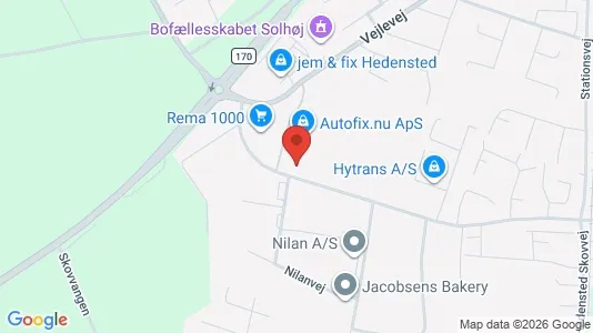 Varastot Vuokrattavana i Hedensted - Kuva Google Street Viewstä
