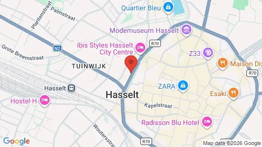 Espacios de oficina En alquiler i Hasselt - kort over placeringen