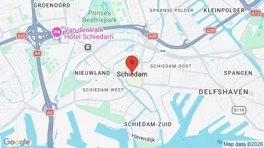 Lokaler til leie i Schiedam - kort over placeringen