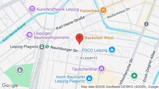 Kontorer til leie i Leipzig - kort over placeringen