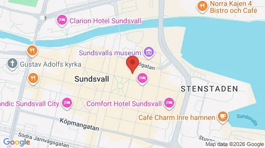 Office spaces for rent i Sundsvall - kort over placeringen