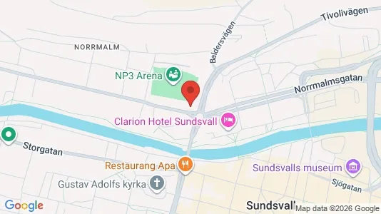 Office spaces for rent i Sundsvall - kort over placeringen