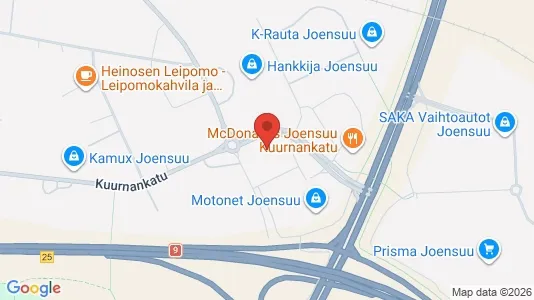Commercial properties for rent i Joensuu - kort over placeringen