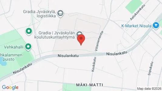 Kontorlokaler til leje i Jyväskylä - kort over placeringen