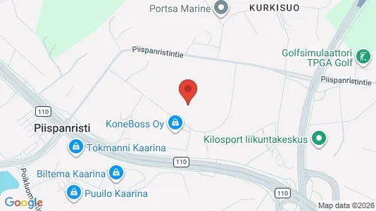 Lagerlokaler til leje i Kaarina - kort over placeringen