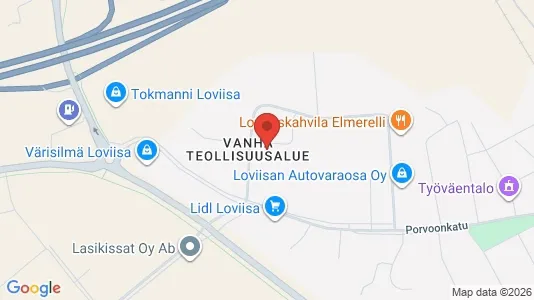 Varastot Vuokrattavana i Loviisa - Kuva Google Street Viewstä
