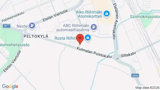 Almacenes En alquiler i Riihimäki - kort over placeringen