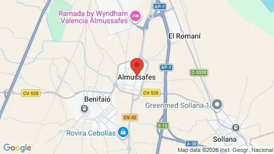 Varastot Vuokrattavana i Almussafes - Kuva Google Street Viewstä