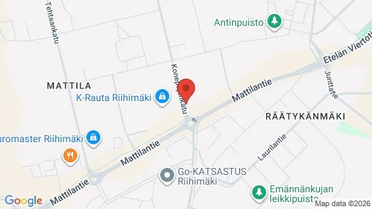 Kantorruimte te huur i Riihimäki - Foto uit Google Street View
