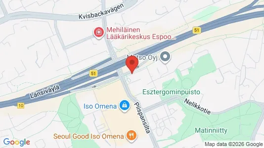 Coworking-tilat Vuokrattavana i Espoo - Kuva Google Street Viewstä