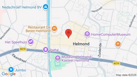 Commercial properties for rent i Helmond - kort over placeringen