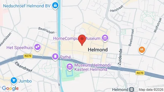 Commercial properties for rent i Helmond - kort over placeringen