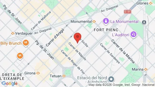 Bedrijfsruimtes te huur i Barcelona Eixample - Foto uit Google Street View