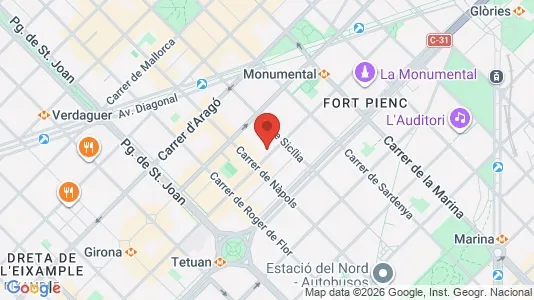 Toimistotilat Vuokrattavana i Barcelona Eixample - Kuva Google Street Viewstä