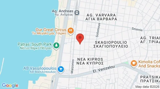Toimistotilat Vuokrattavana i Patras - kort over placeringen