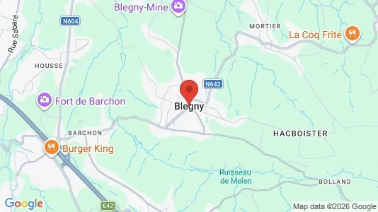 Kaupat Vuokrattavana i Blégny - Kuva Google Street Viewstä
