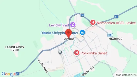 Liikekiinteistöt Vuokrattavana i Levice - Kuva Google Street Viewstä