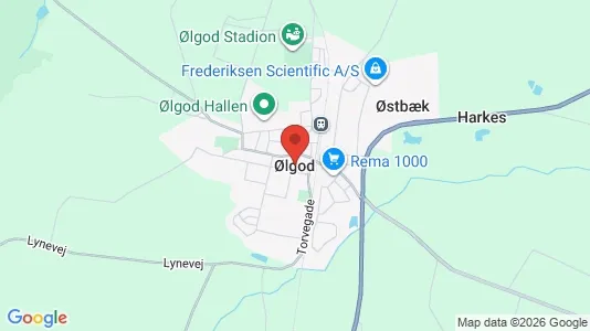 Kaupat Vuokrattavana i Ølgod - Kuva Google Street Viewstä