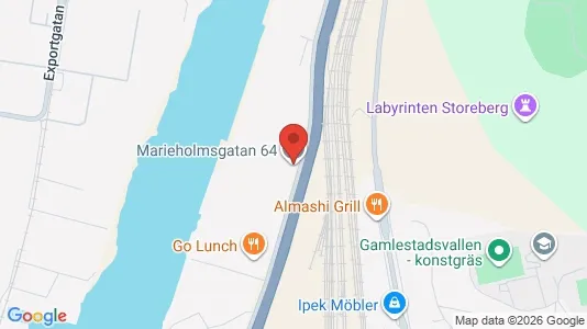 Kontorer til leie i Göteborg Ø - kort over placeringen