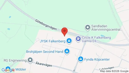 Liikekiinteistöt Vuokrattavana i Falkenberg - Kuva Google Street Viewstä