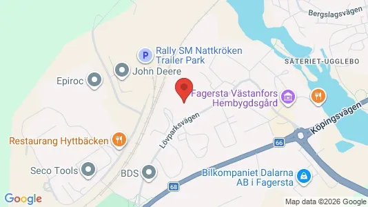 Teollisuuskiinteistöt Vuokrattavana i Fagersta - Kuva Google Street Viewstä
