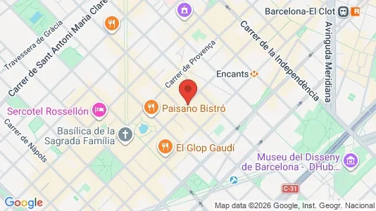 Kontorslokaler för uthyrning i Barcelona Eixample – Foto från Google Street View