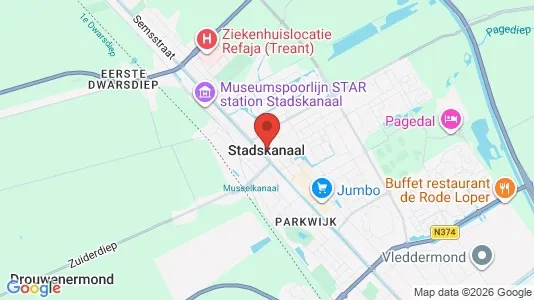 Butikklokaler til leie i Stadskanaal – Bilde fra Google Street View