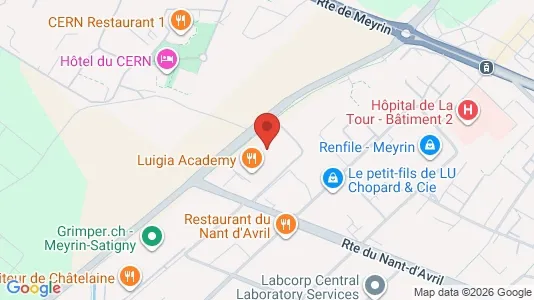 Büros zur Miete i Meyrin - kort over placeringen