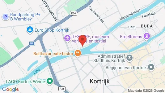 Office spaces for rent i Kortrijk - kort over placeringen