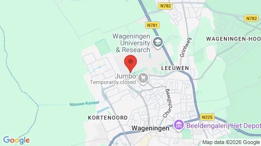 Lokaler til leje i Wageningen - kort over placeringen