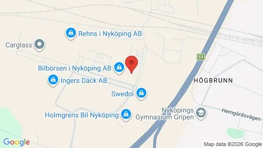 Værkstedslokaler til leje i Nyköping - Foto fra Google Street View