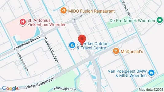 Kontorer til leie i Woerden - kort over placeringen
