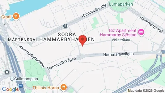 Office spaces for rent i Hammarbyhamnen - kort over placeringen