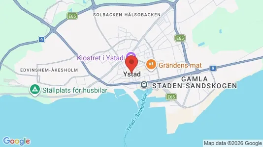 Kaupat Vuokrattavana i Ystad - Kuva Google Street Viewstä